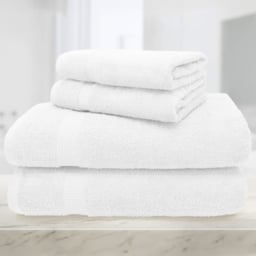Mayfair Egyptian Cotton White Hand Towel Set of 2 - Wilko - thumbnail 4