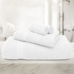 Mayfair Egyptian Cotton White Hand Towel Set of 2 - Wilko - thumbnail 3