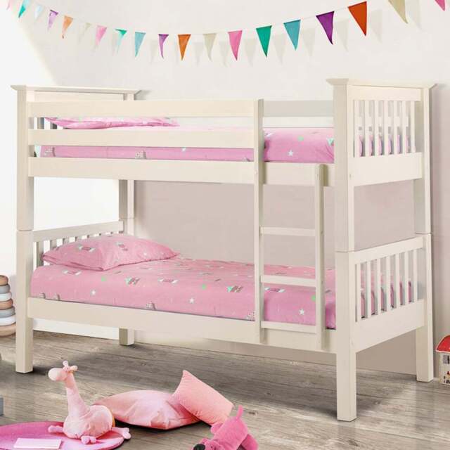 Julian Bowen Barcelona White Bunk Bed - Size: Single - Wilko - image 1