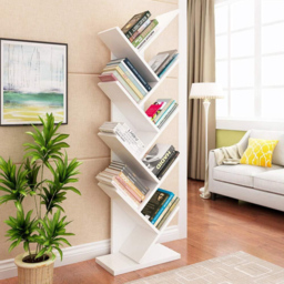 Living and Home 9-Tier White Tree-shaped Rustic Bookshelf - Size: 40 x 21.6 x 132cm - Wilko - thumbnail 7