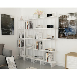 Decorotika Alice 5 Tier White Corner Bookshelf - Size: 180 x 45 x 22cm - Wilko - thumbnail 4