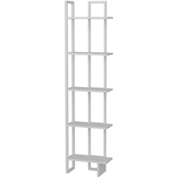 Decorotika Alice 5 Tier White Corner Bookshelf - Size: 180 x 45 x 22cm - Wilko - thumbnail 3