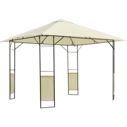 Outsunny 3 x 3m Cream Gazebo Awning Tent with Sides - Size: 260 x 297 x 297cm - White - Wilko - thumbnail 3