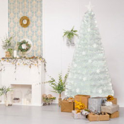 Costway 36 Multicolour LED White Fibre Optic Pre-Lit Artificial Christmas Tree 6ft - Wilko - thumbnail 3