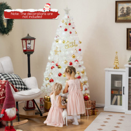 Costway 36 Multicolour LED White Fibre Optic Pre-Lit Artificial Christmas Tree 6ft - Wilko - thumbnail 4