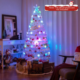 Costway 36 Multicolour LED White Fibre Optic Pre-Lit Artificial Christmas Tree 6ft - Wilko - thumbnail 5