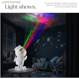 tectake White LED Starry Sky Projector Astronaut with Bluetooth and Remote Control - Size: 23.5 x 12 x 11.5cm - Wilko - thumbnail 4