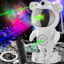 tectake White LED Starry Sky Projector Astronaut with Bluetooth and Remote Control - Size: 23.5 x 12 x 11.5cm - Wilko - thumbnail 3