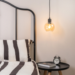 ValueLights Bellamy Amber Easy Fit Glass Small Shade - Size: 13 x 15 x 15cm - Grey - Wilko - thumbnail 3