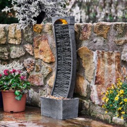 Teamson Home Stone Finish Waterfall Fountain 98cm - Size: 98.0 x 22.0 x 34.0cm - Black - Wilko - thumbnail 3