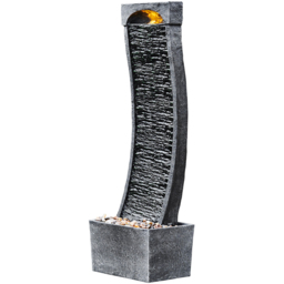 Teamson Home Stone Finish Waterfall Fountain 98cm - Size: 98.0 x 22.0 x 34.0cm - Black - Wilko