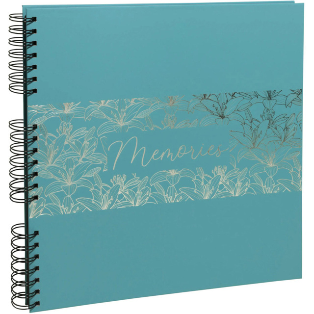 Exacompta Turquoise Spiral Photo Album 60 Sheets 300 Photos - Size: 3.3 x 33 x 35cm - Wilko - image 1