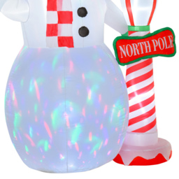 Everglow LED Inflatable Christmas Snowman with Street Lamp Decoration 7.8ft - White - Wilko - thumbnail 5