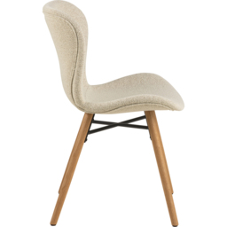Florence Batilda Set of 2 Cream and Oak Dining Chair - Brown - Furniture To Go - Wilko - thumbnail 4