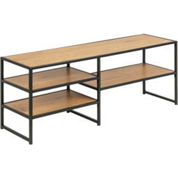 Florence Seaford 3 Shelf Oak and Black Metal TV Unit - Furniture To Go - Wilko - thumbnail 5