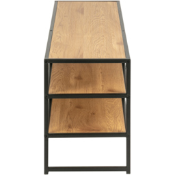 Florence Seaford 3 Shelf Oak and Black Metal TV Unit - Furniture To Go - Wilko - thumbnail 6