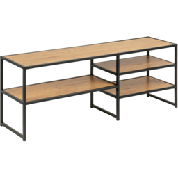 Florence Seaford 3 Shelf Oak and Black Metal TV Unit - Furniture To Go - Wilko - thumbnail 3