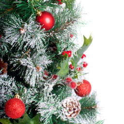 Best Artificial Frosted Red Artificial Christmas Tree 2ft - Wilko - thumbnail 3