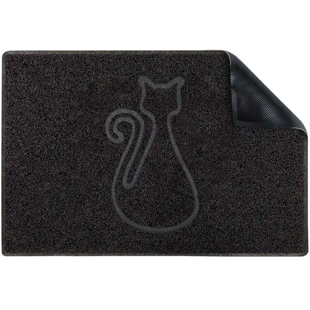 Oseasons Black Cat Embossed Doormat - Size: 60 x 40cm - Wilko - image 1