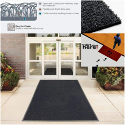 Oseasons Black Cat Embossed Doormat - Size: 60 x 40cm - Wilko - thumbnail 5