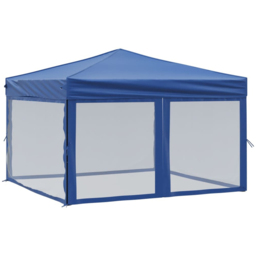 vidaXL 3 x 3m Blue Foldable Party Tent with Sidewalls - Wilko - thumbnail 3