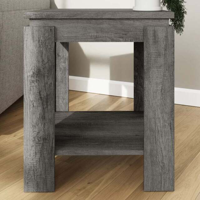 GFW Canyon Single Open Shelf Charcoal Grey Lamp Table - Size: 56 x 47 x 47cm - Wilko - image 1