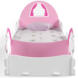Kidsaw Princess Carriage Pink and White Junior Bed - Size: Toddler - Wilko - thumbnail 4