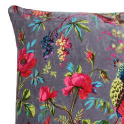 Paoletti Paradise Mink Velvet Cushion - Size: 50 x 50 cm - Multi - Wilko - thumbnail 3
