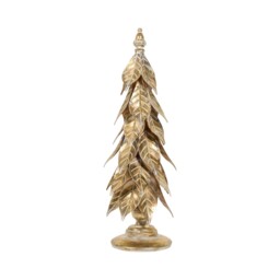 Gold Foiled Leafy Tree Standing Decoration Gold - Amber Charm - Wilko - thumbnail 3