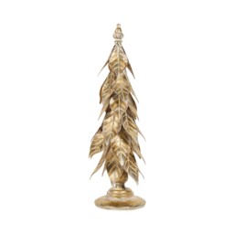 Gold Foiled Leafy Tree Standing Decoration Gold - Amber Charm - Wilko - thumbnail 1