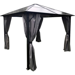 Glendale Peninsula 3 x 3m Polycarbonate Grey Garden Gazebo - Wilko - thumbnail 3