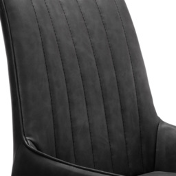 Julian Bowen Soho Set of 2 Black Dining Chairs - Wilko - thumbnail 6