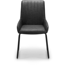 Julian Bowen Soho Set of 2 Black Dining Chairs - Wilko - thumbnail 5