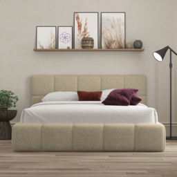 DS Living Ovella Small Double Latte Cubed Bed Frame - Brown - Wilko - thumbnail 4