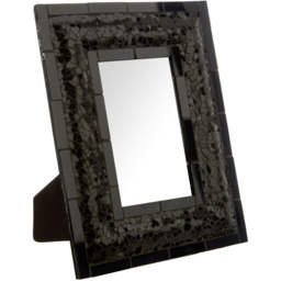 Premier Housewares 2300657 Black Glass Photo Frame 4 x 6 inch - Size: A6 - Wilko - thumbnail 3