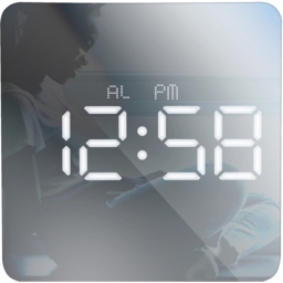 Acctim Lexington Rose Gold Cube Mirrored Alarm Clock with USB - Size: 3.9 x 8.2 x 8.2cm - Pink - Wilko - thumbnail 4