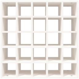 vidaXL 25 Bottle White Freestanding Wine Cabinet - Size: 56 x 56 x 25cm - Wilko - thumbnail 5