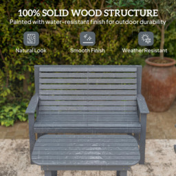 Outsunny 4 Seater Grey Garden Lounge Set - Grey Embossed Finish - Wilko - thumbnail 6