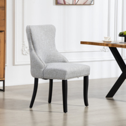 Artemis Home Rodello Set of 2 Light Grey Fabric Dining Chair - Wilko - thumbnail 7