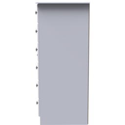 Crowndale Pembroke Single Door 6 Drawer Matt White Kids Wardrobe Ready Assembled - White Matt - Wilko - thumbnail 6