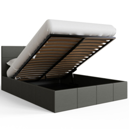 GFW King Size Grey Hopsack Fabric End Lift Ottoman Bed with Memory Pocket Spring Mattress - Wilko - thumbnail 6