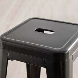Furniturebox Carter Black Tolix Style Bar Stool Set of 2 - Wilko - thumbnail 5