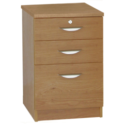 R White Cabinets 3 Drawer Brown Storage Unit - Size: 72.8 x 47.9 x 54cm - Wilko - thumbnail 3