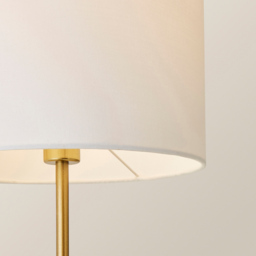 ValueLights Christina White and Gold Palm Leaf Detail Single Stem Table Lamp and Bulb - Size: 47.5 x 29 x 29cm - Wilko - thumbnail 4