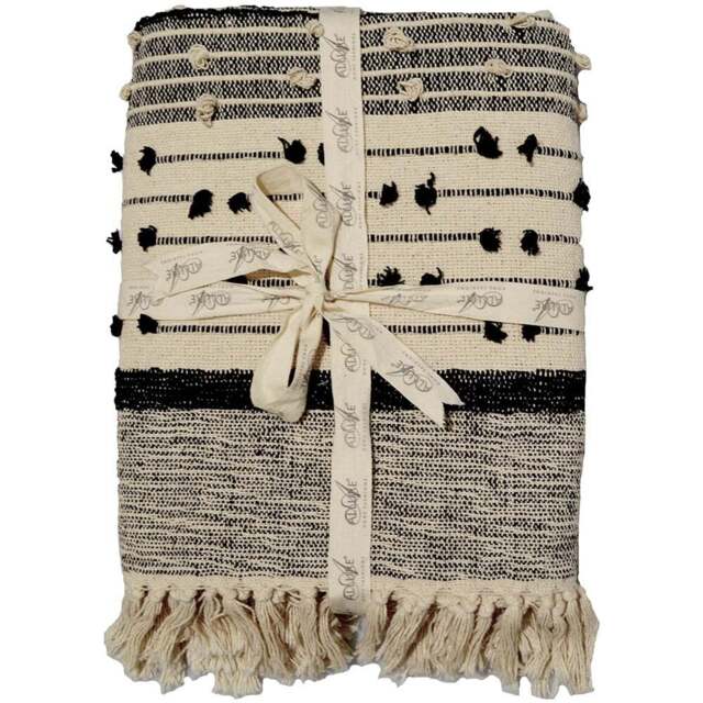 Allure Home Fashions Nina Textured Bobble Throw 125 x 150cm - Cream - Wilko - image 1