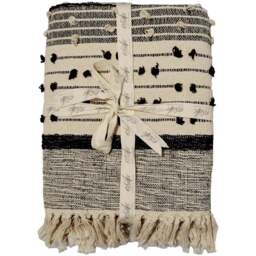 Allure Home Fashions Nina Textured Bobble Throw 125 x 150cm - Cream - Wilko - thumbnail 1