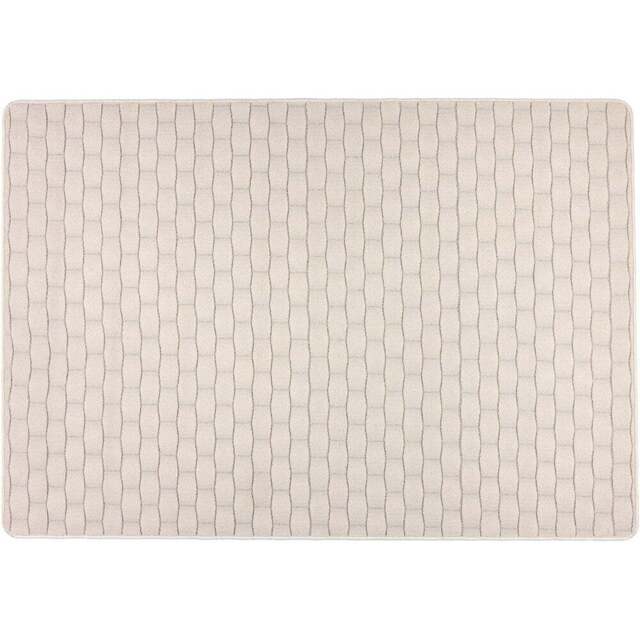 My Mat Ivory Sculptured Basketweave Washable Rug 100 x 150cm - Cream - Wilko - image 1