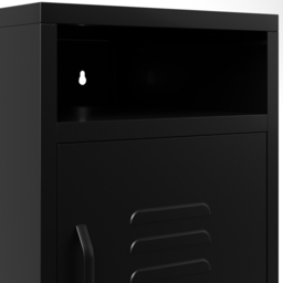 LPD Home Dillon Single Door Single Shelf Black Bedside Cabinet - Size: Single Door,Single Shelf - Wilko - thumbnail 6