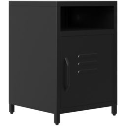 LPD Home Dillon Single Door Single Shelf Black Bedside Cabinet - Size: Single Door,Single Shelf - Wilko - thumbnail 4