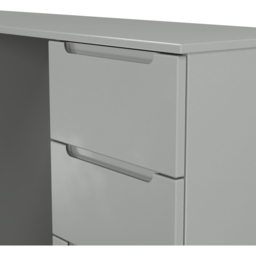 Crowndale Milan 6 Drawer Dusk Grey Kneehole Desk Ready Assembled - Size: 80 x 125 x 39cm - Wilko - thumbnail 6